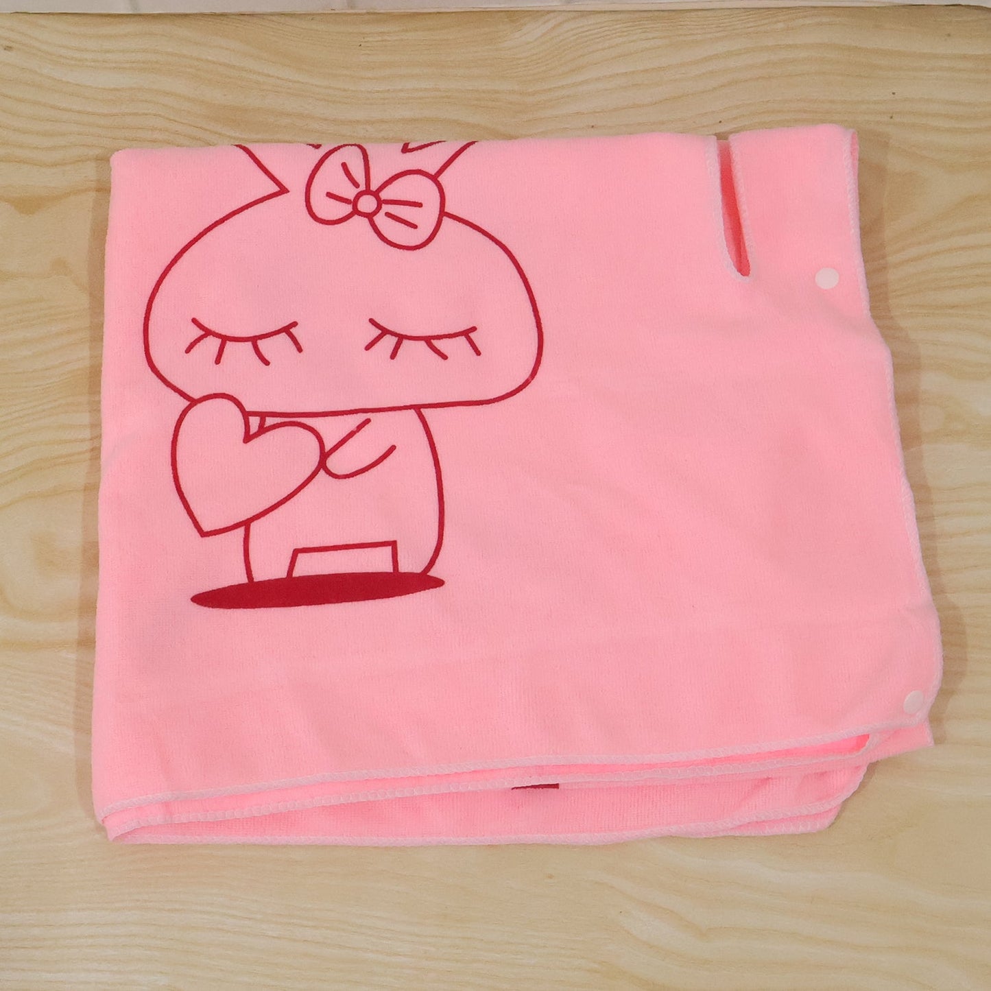 Women Wearable Bath Towel Cute Print Soft Quick Dry Bathroom Wrap (1 Pc)
