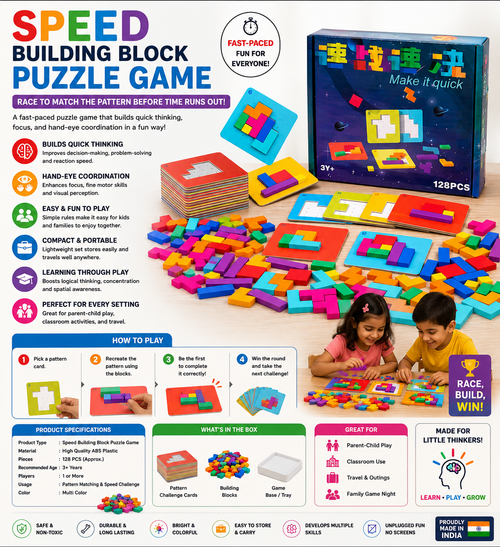 Quick-Match Building Block Puzzle Game for Kids | RIZQORA