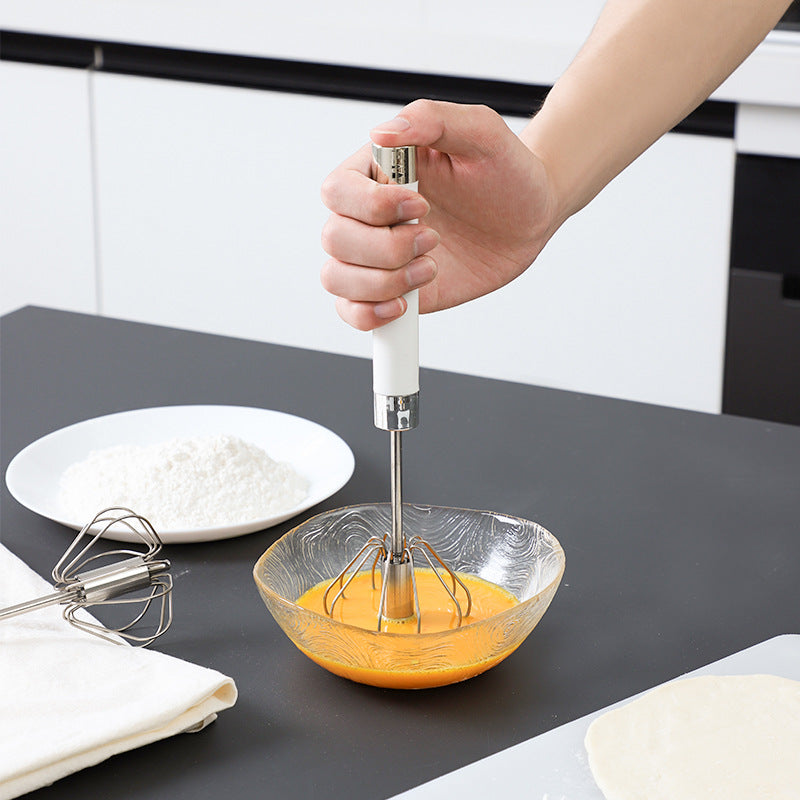 Semi-Automatic Stainless Steel Egg Beater & Whisk