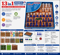 13-in-1 Magnetic Family Board Game Set