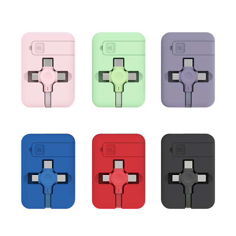 4-in-1 Retractable Charging Cable with Phone Stand - product photo 3