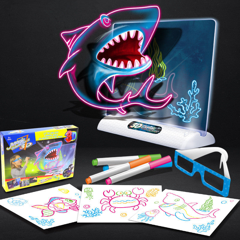 RIZQORA magic 3D LED drawing board for kids