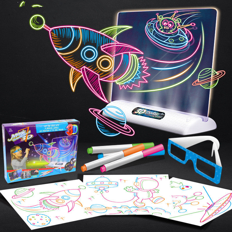 Magic 3D LED Light-Effect Drawing Board for Kids - product photo 3