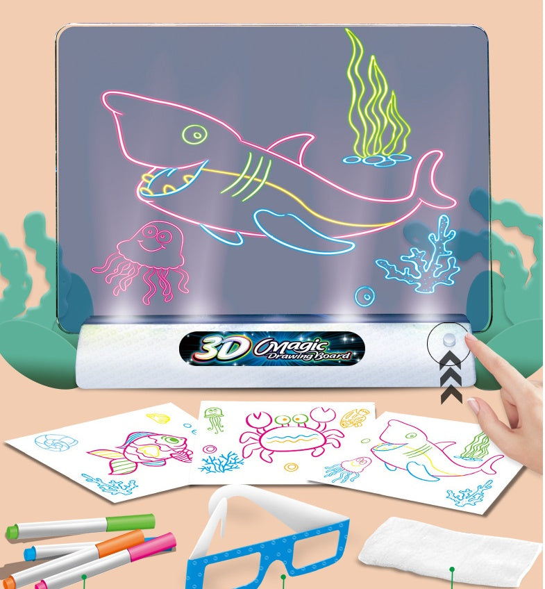 Magic 3D LED Light-Effect Drawing Board for Kids - product photo 6