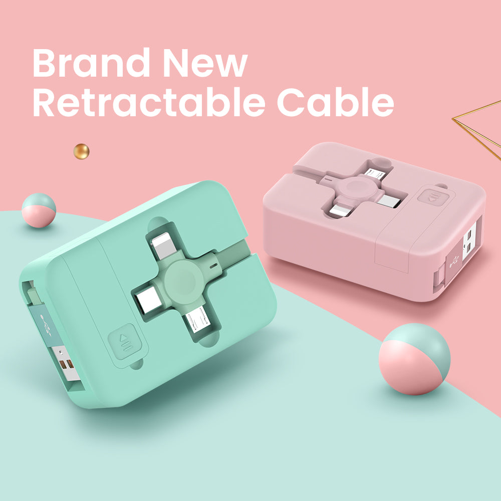 4-in-1 Retractable Charging Cable with Phone Stand - product photo 2
