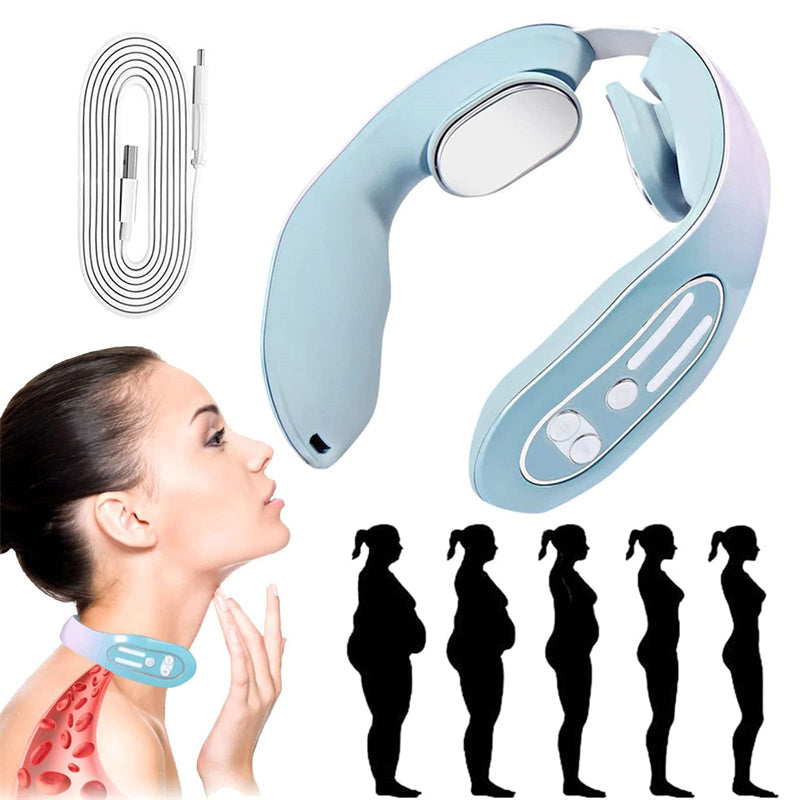 RIZQORA EMS neck massager with heat and pulse therapy