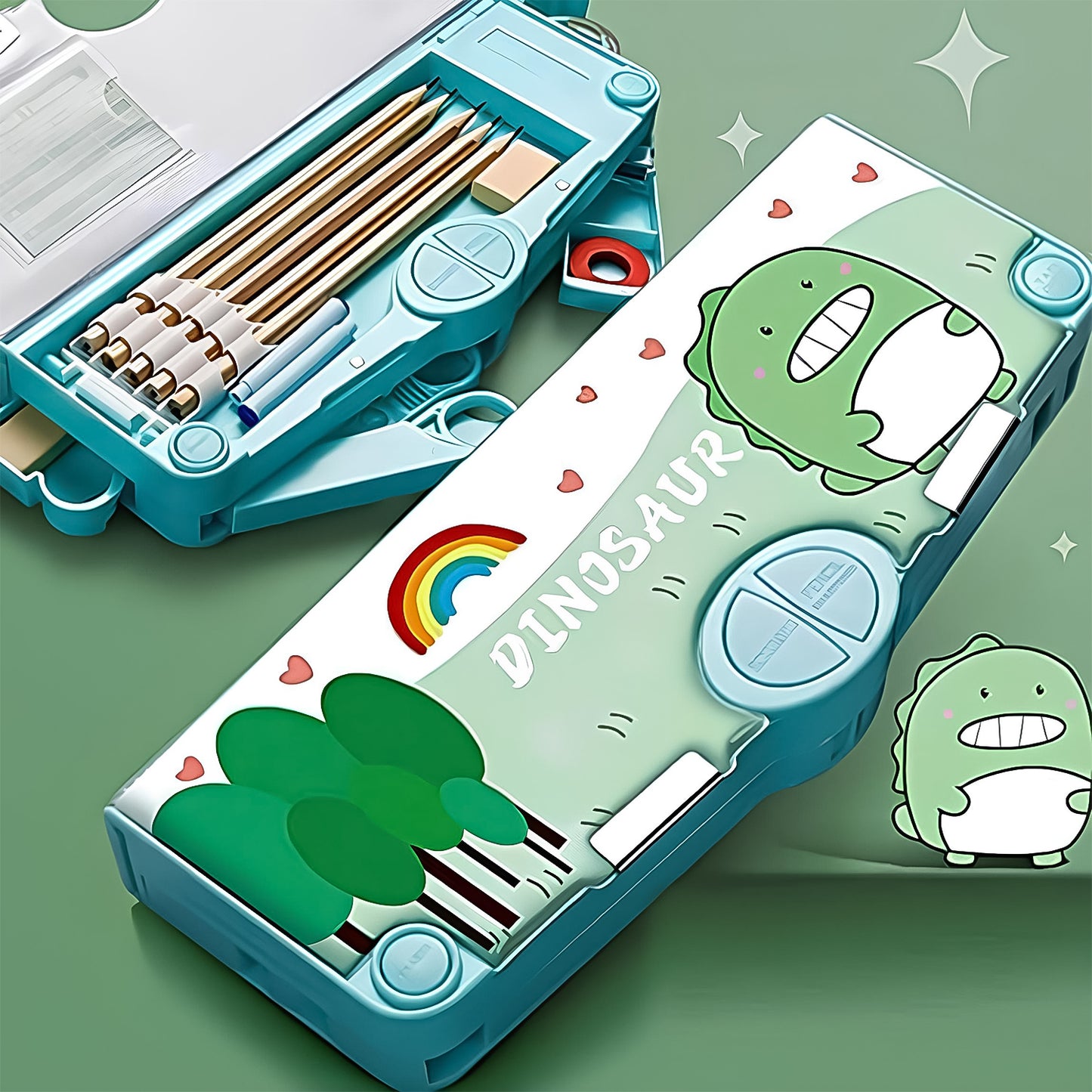 0052 Multifunctional Pencil Box For Kids Pencil Box For Boys Kids Pencil Box For Boys  Girls Magnetic Pencil Box For Boys Pop Up Pencil Box Space Theme Return Gifts For Kids (Space Pencil Box)
