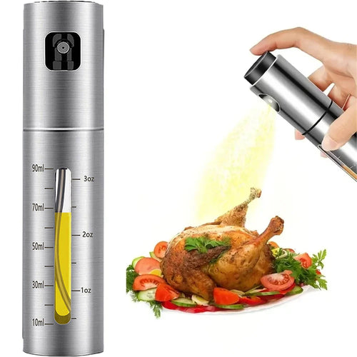 100ML Glass Oil Sprayer Bottle – One Press Kitchen Oil Dispenser