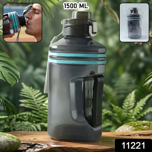 1500 ML Large Square Gallon Style Water Bottle with Handle & Flip Cap