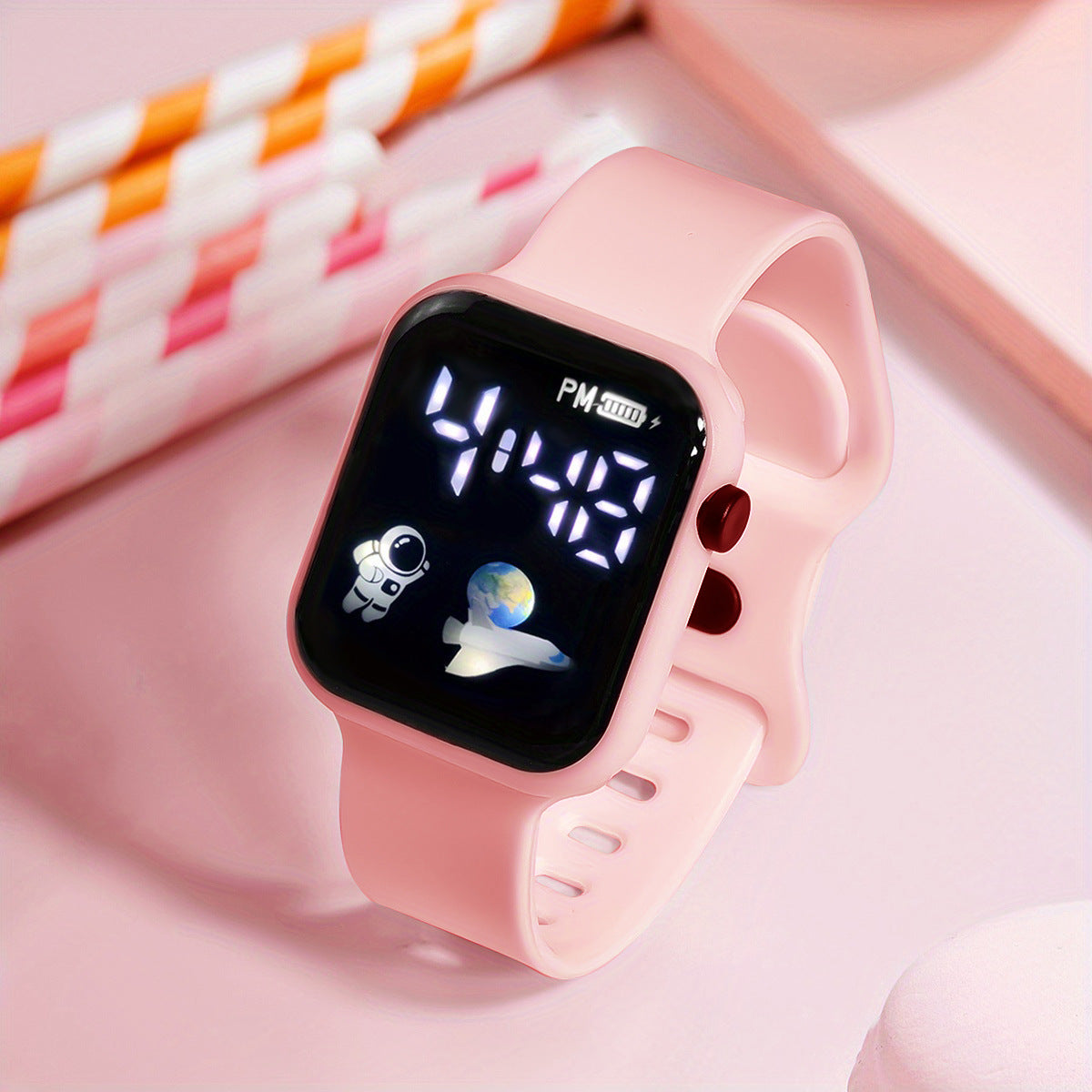 RIZQORA LED digital waterproof silicone sports watch
