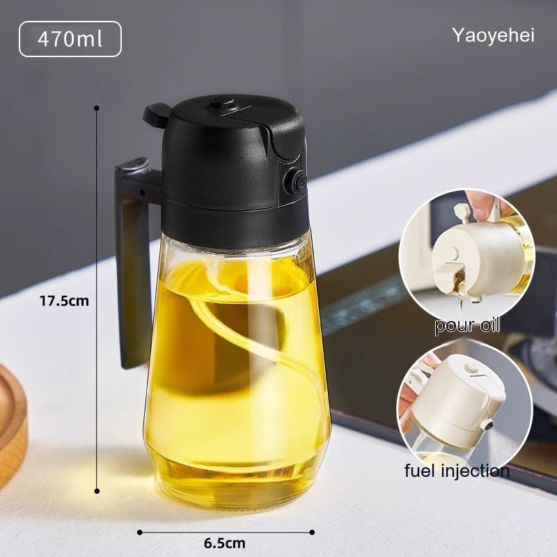 2-in-1 Olive Oil Sprayer & Dispenser Bottle – 470ml - product photo 11
