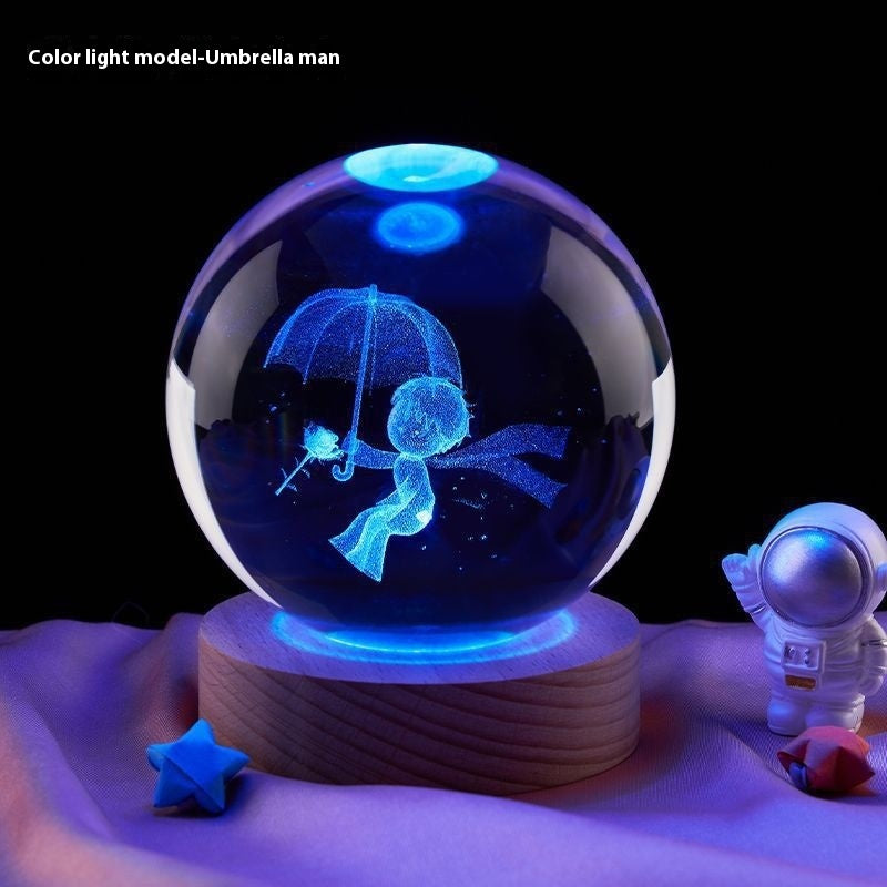 Crystal Moon Night Lamp with USB LED Base | 3D Crystal Lamp – RIZQORA - product photo 19