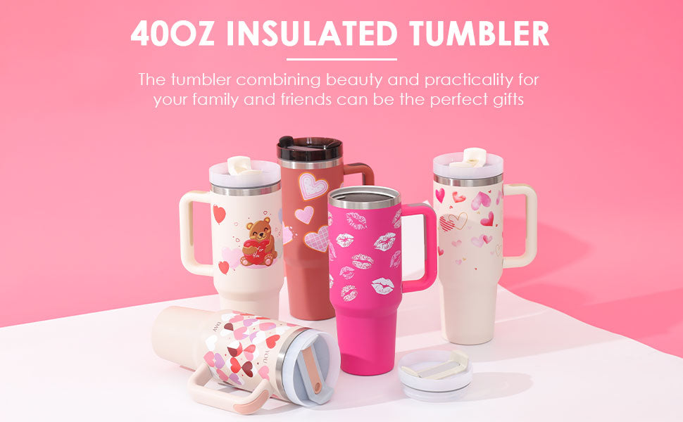 40oz Insulated Stainless Steel Travel Tumbler with Handle – RIZQORA - product photo 2