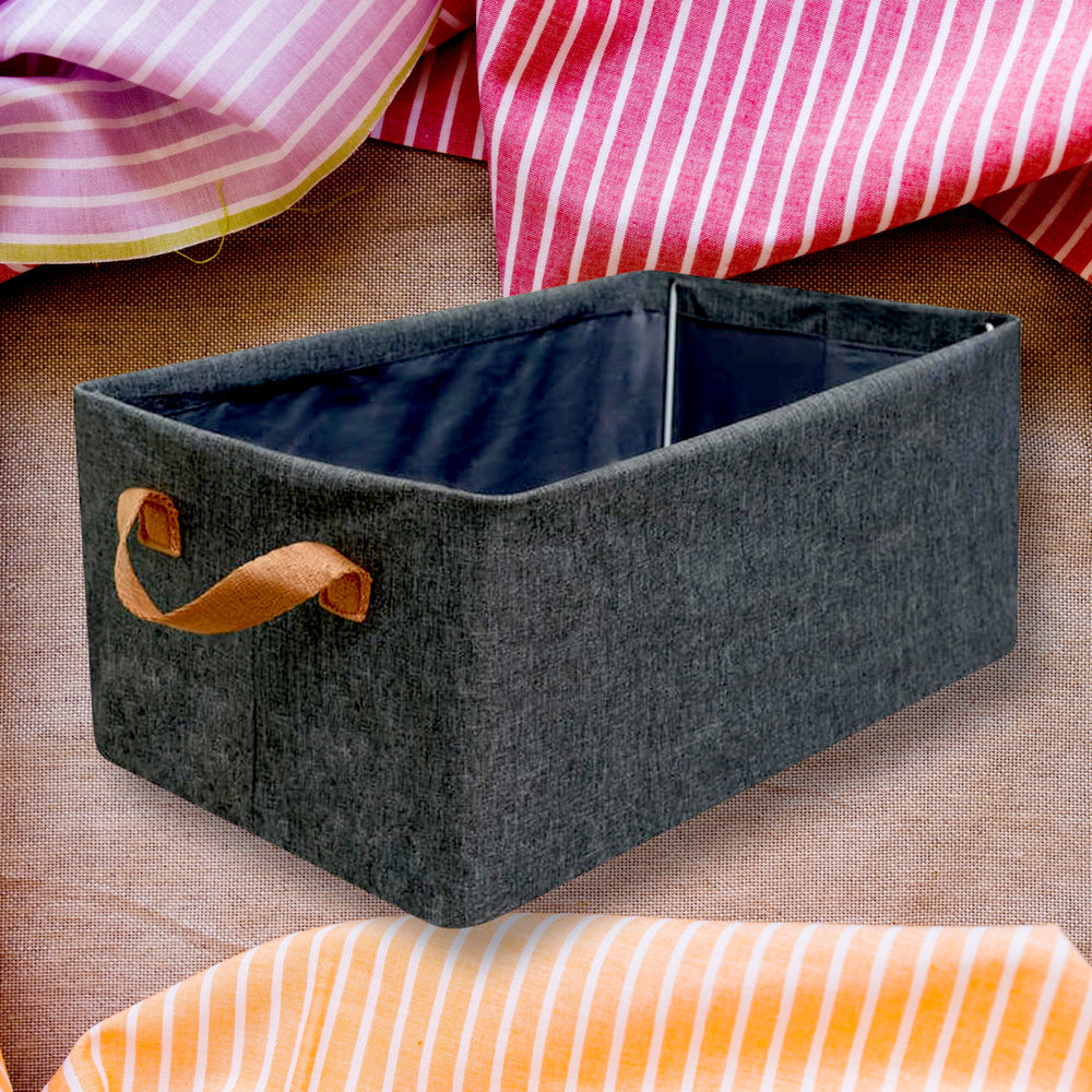 45CM Foldable Storage Box with Lid & Handles – Home Organizer