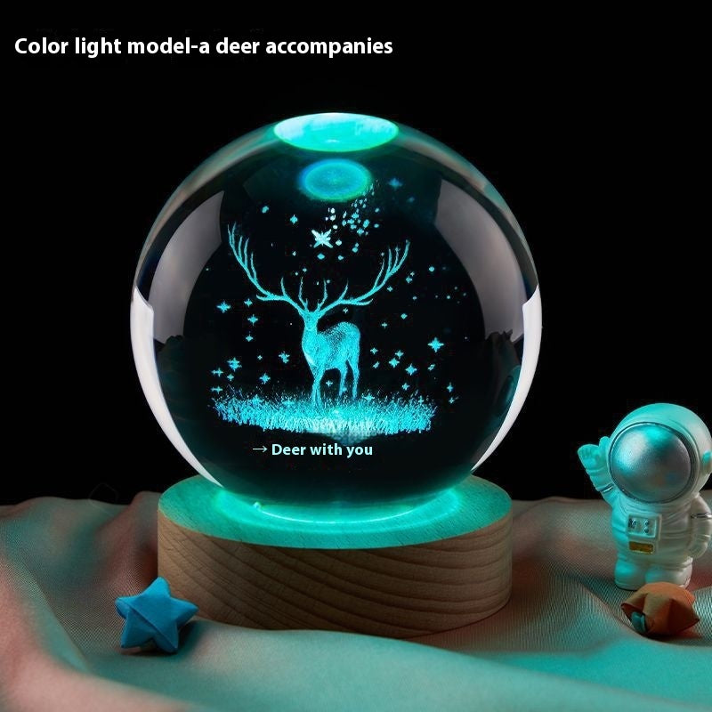 Crystal Moon Night Lamp with USB LED Base | 3D Crystal Lamp – RIZQORA - product photo 20