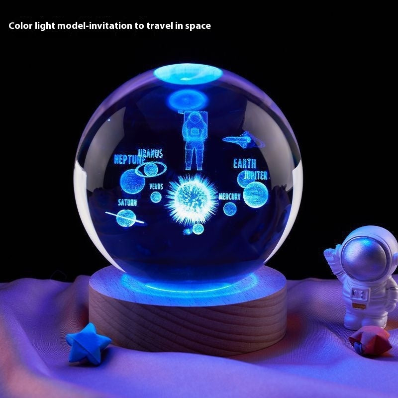 Crystal Moon Night Lamp with USB LED Base | 3D Crystal Lamp – RIZQORA - product photo 17