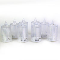 Premium Crystal Effect Led Flameless Candle Lights (8 Pc)