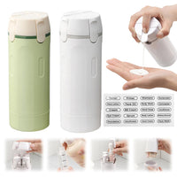RIZQORA 4-in-1 leakproof travel bottle dispenser set