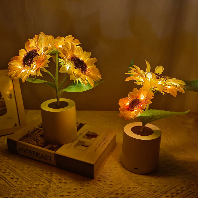Rechargeable Sunflower LED Decorative Table Lamp - product photo 2