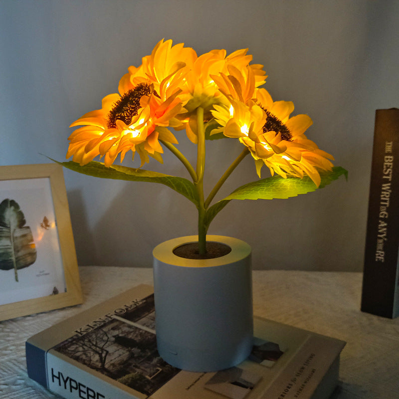 Rechargeable Sunflower LED Decorative Table Lamp - product photo 5