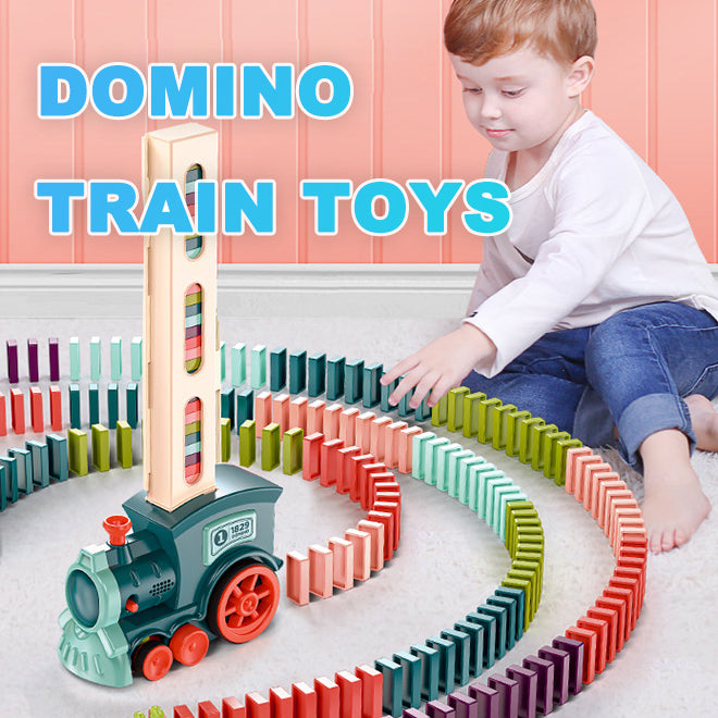 RIZQORA domino train building blocks toy for kids