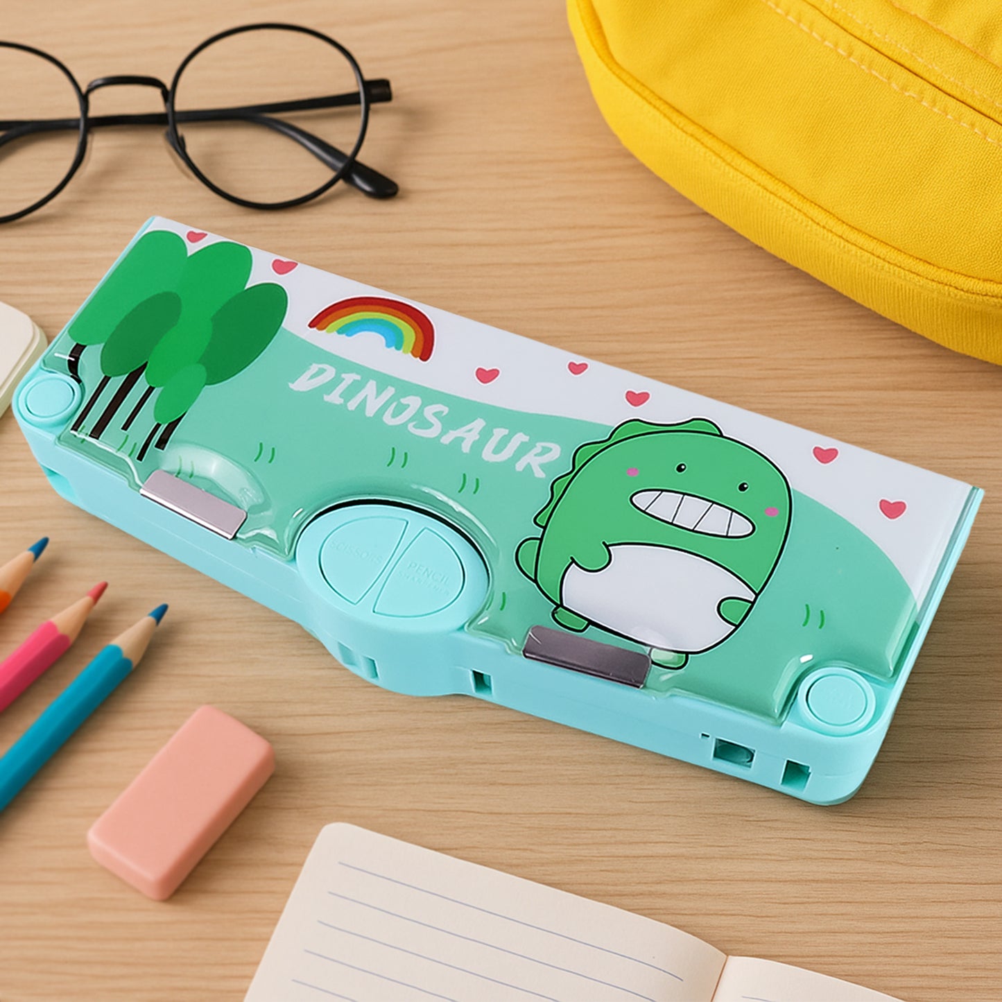 0052 Multifunctional Pencil Box For Kids Pencil Box For Boys Kids Pencil Box For Boys  Girls Magnetic Pencil Box For Boys Pop Up Pencil Box Space Theme Return Gifts For Kids (Space Pencil Box)