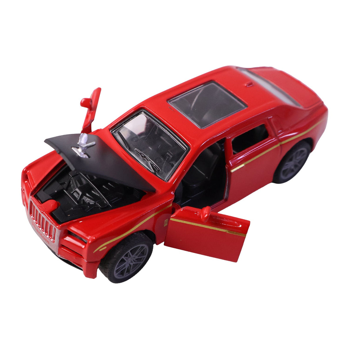 Die-cast Metal Pull-back Luxury Sedan Model Toy Car With Openable Doors (1 Pc)