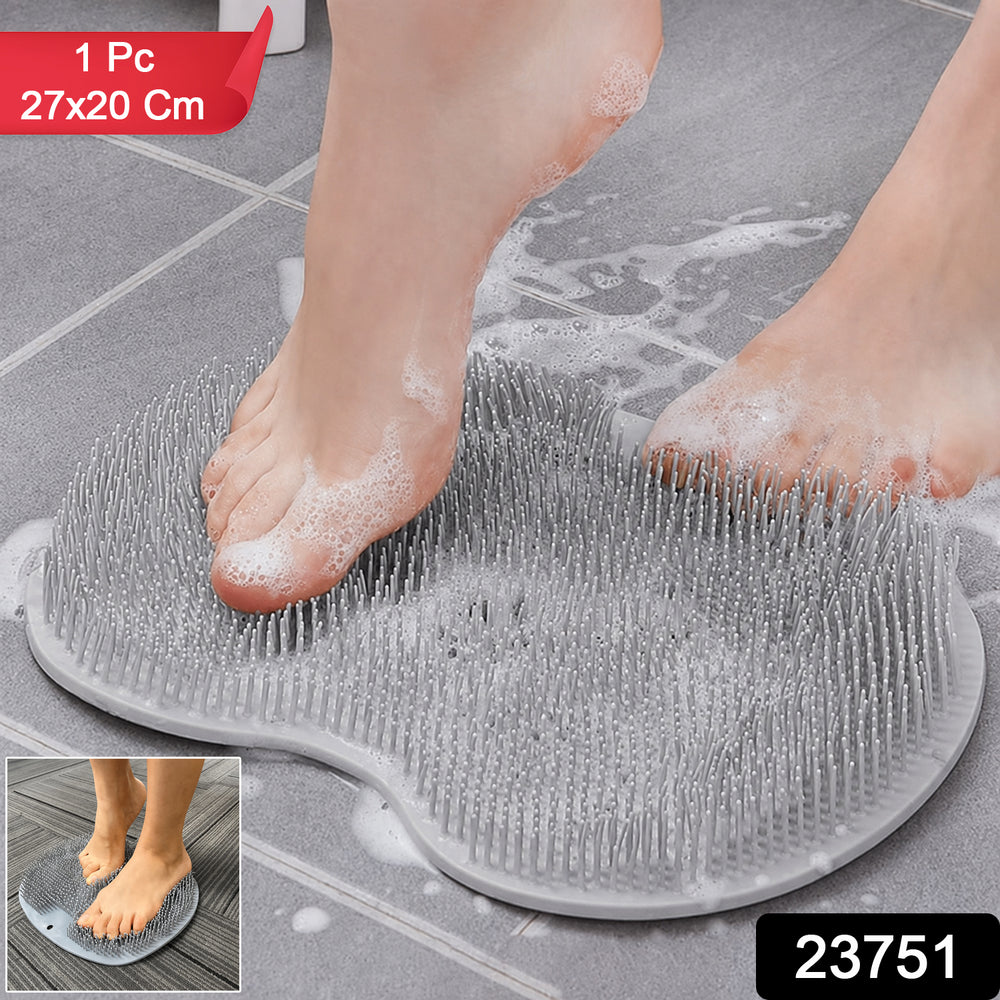 Silicone Bathroom Foot Cleaning Scrubber Mat 27×20 CM – Anti-Slip Foot Massager & Cleaner