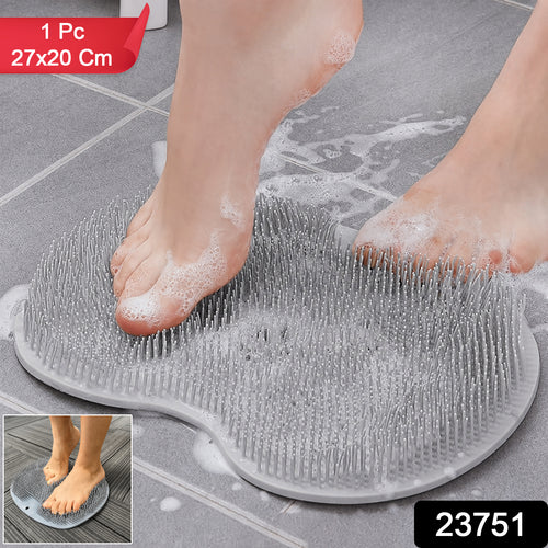 Silicone Bathroom Foot Cleaning Scrubber Mat 27×20 CM – Anti-Slip Foot Massager & Cleaner