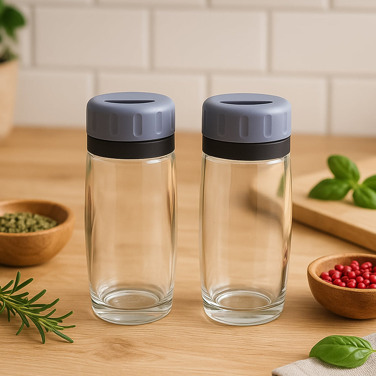 RIZQORA salt and pepper shaker flip-top lid detail