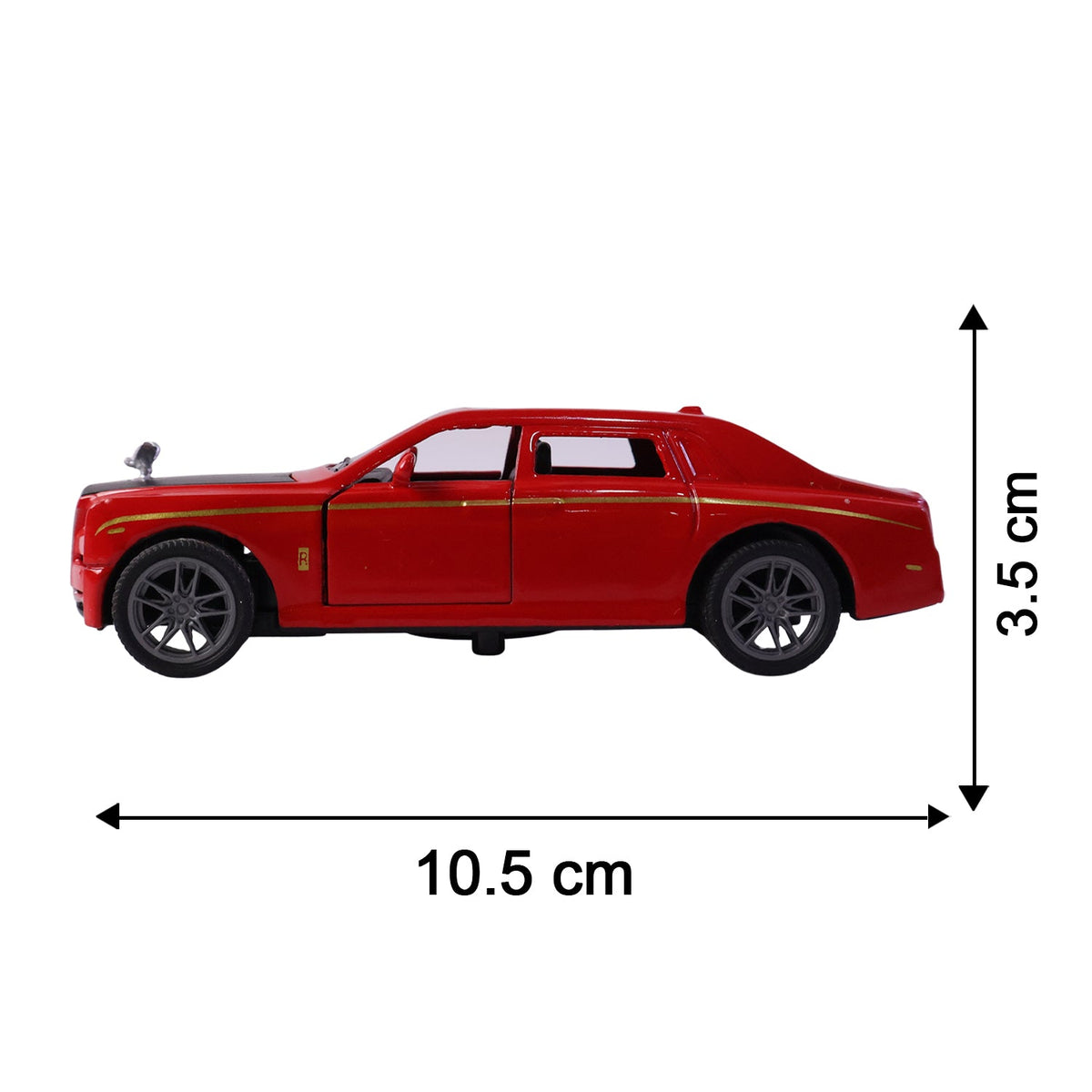 Die-cast Metal Pull-back Luxury Sedan Model Toy Car With Openable Doors (1 Pc)
