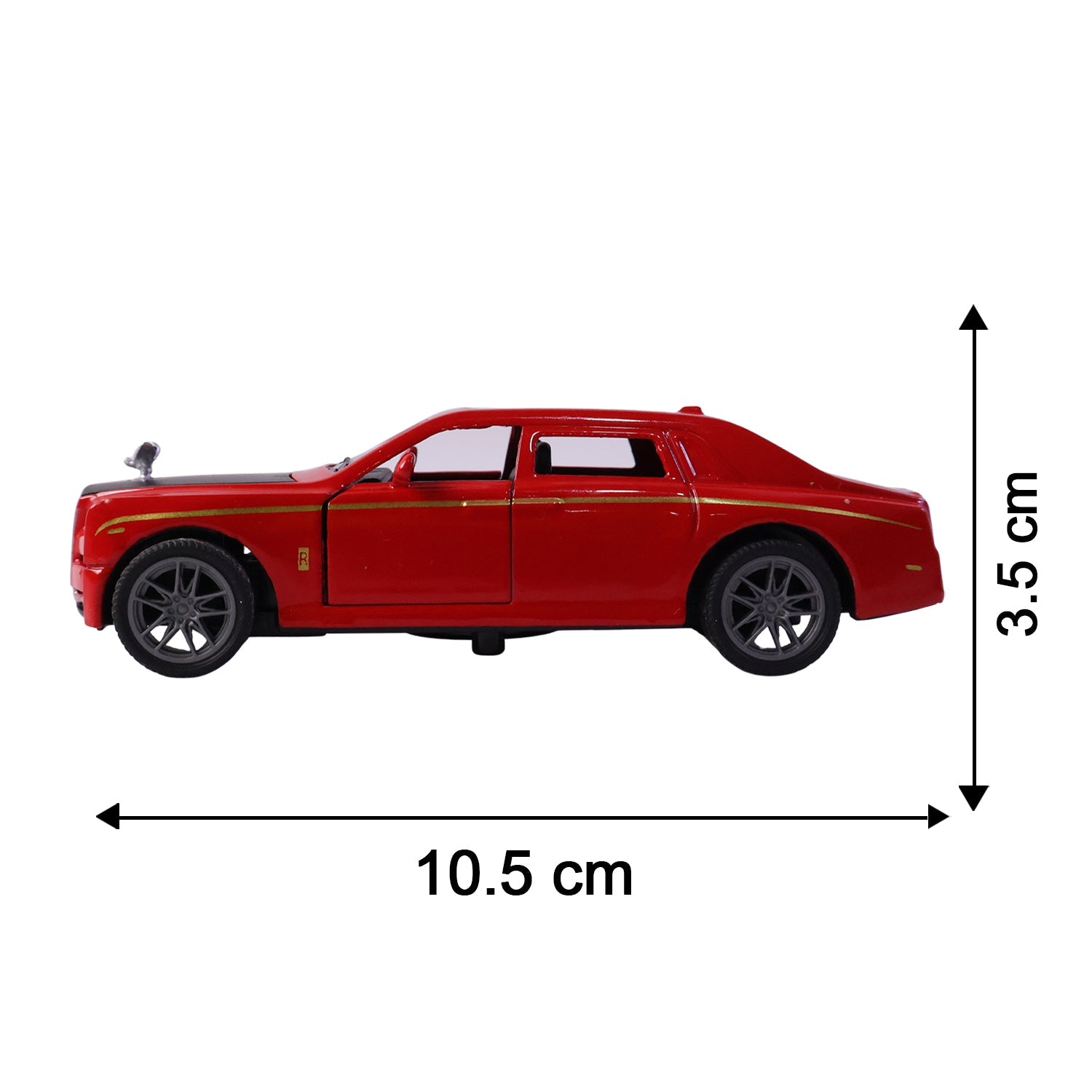 Die-cast Metal Pull-back Luxury Sedan Model Toy Car With Openable Doors (1 Pc)