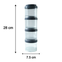 Multipurpose Multi Connecting Stackable Storage Container Set (4 Pc)
