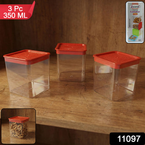 3-Piece Airtight Food Storage Container Set – 350 ML | Kitchen & Pantry Organizer