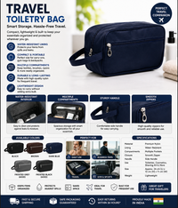 Portable Men's Travel Toiletry Bag – Water-Resistant Organizer | RIZQORA