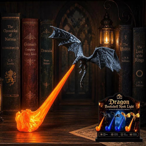 3D Printed Flying Dragon LED Ornament – Fantasy Book Nook Decor