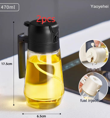 2-in-1 Olive Oil Sprayer & Dispenser Bottle – 470ml - product photo 13