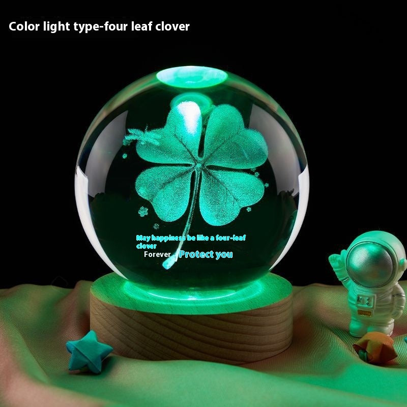 Crystal Moon Night Lamp with USB LED Base | 3D Crystal Lamp – RIZQORA - product photo 4
