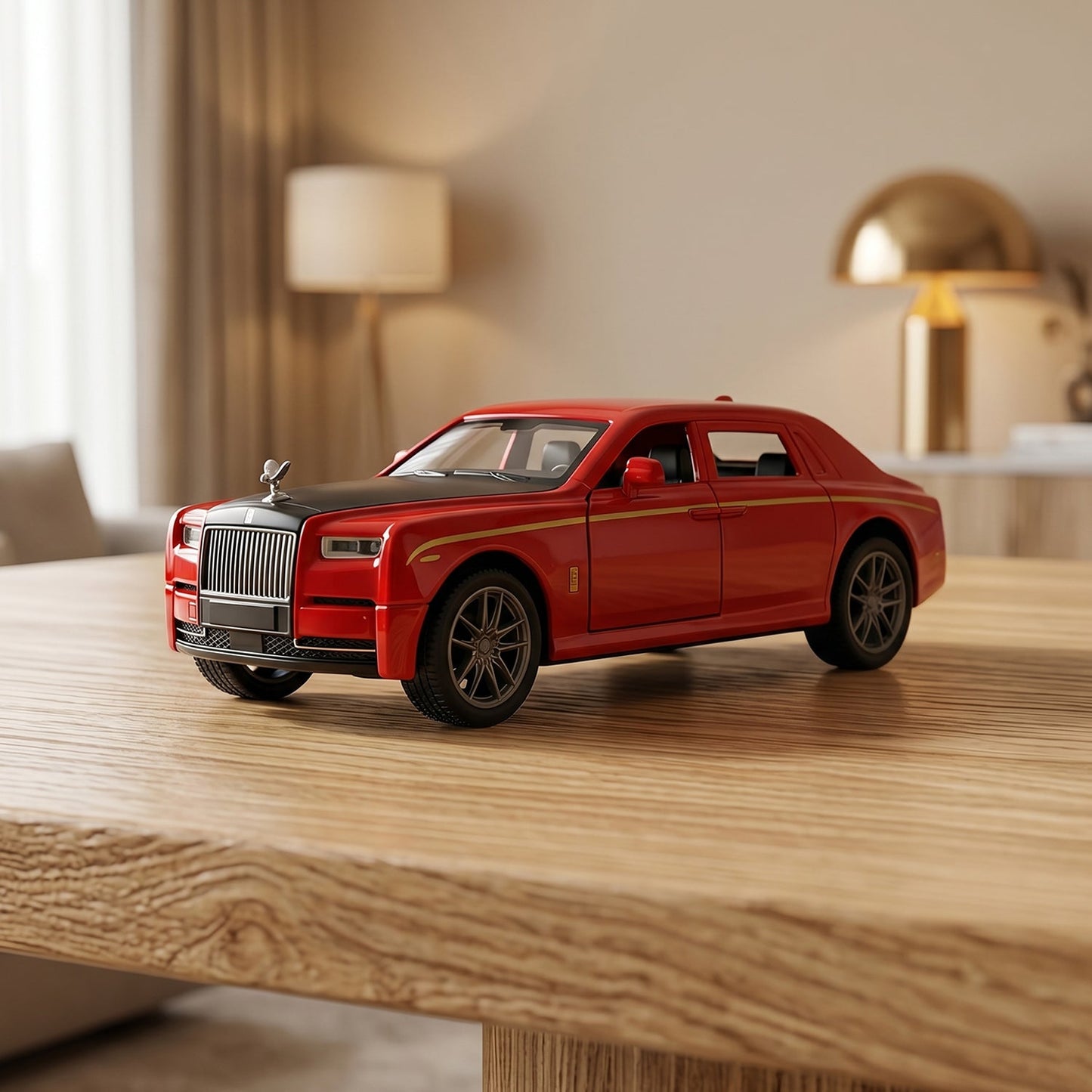 Die-cast Metal Pull-back Luxury Sedan Model Toy Car With Openable Doors (1 Pc)