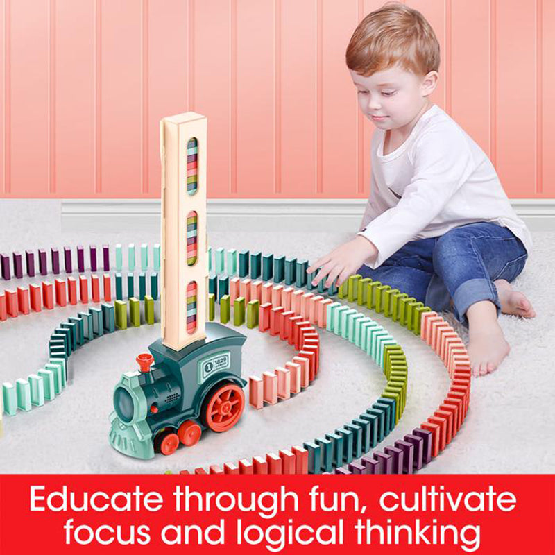 Automatic Domino Train Toy Set for Kids - product photo 3
