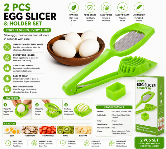 RIZQORA egg and fruit slicer dishwasher-safe parts