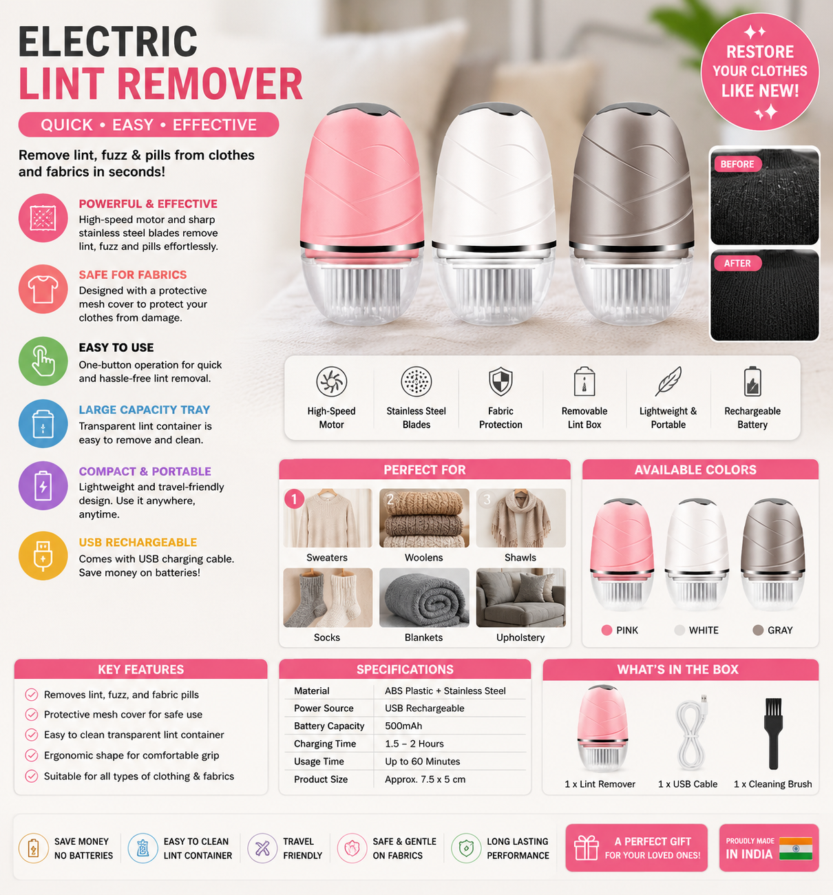 Rechargeable Rotating Facial Cleansing Brush