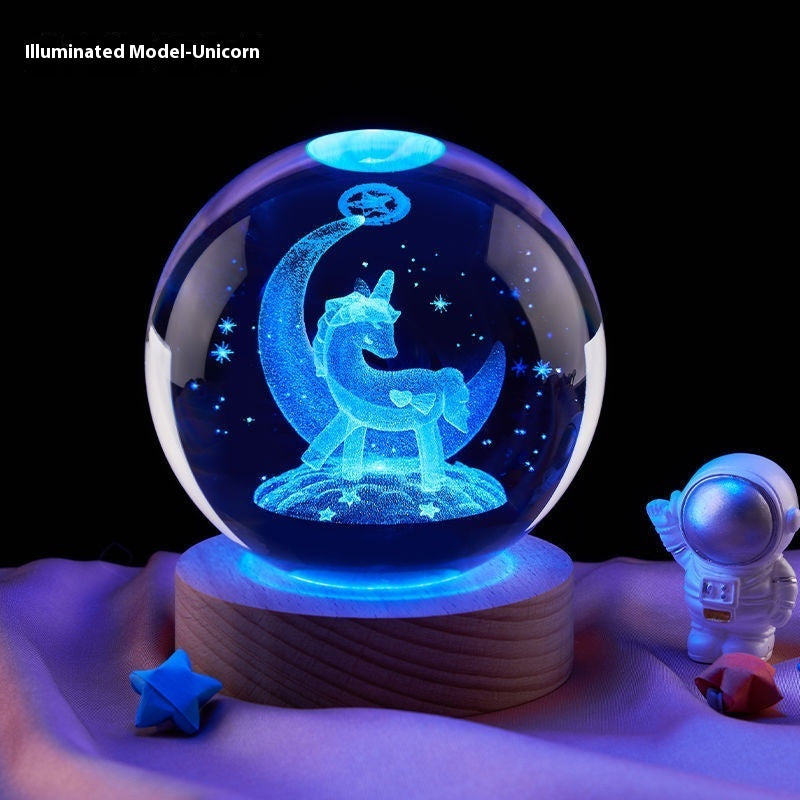 Crystal Moon Night Lamp with USB LED Base | 3D Crystal Lamp – RIZQORA - product photo 10