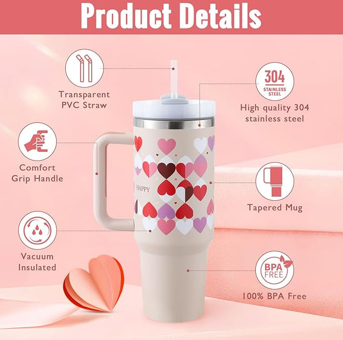 40oz Insulated Stainless Steel Travel Tumbler with Handle – RIZQORA - product photo 4