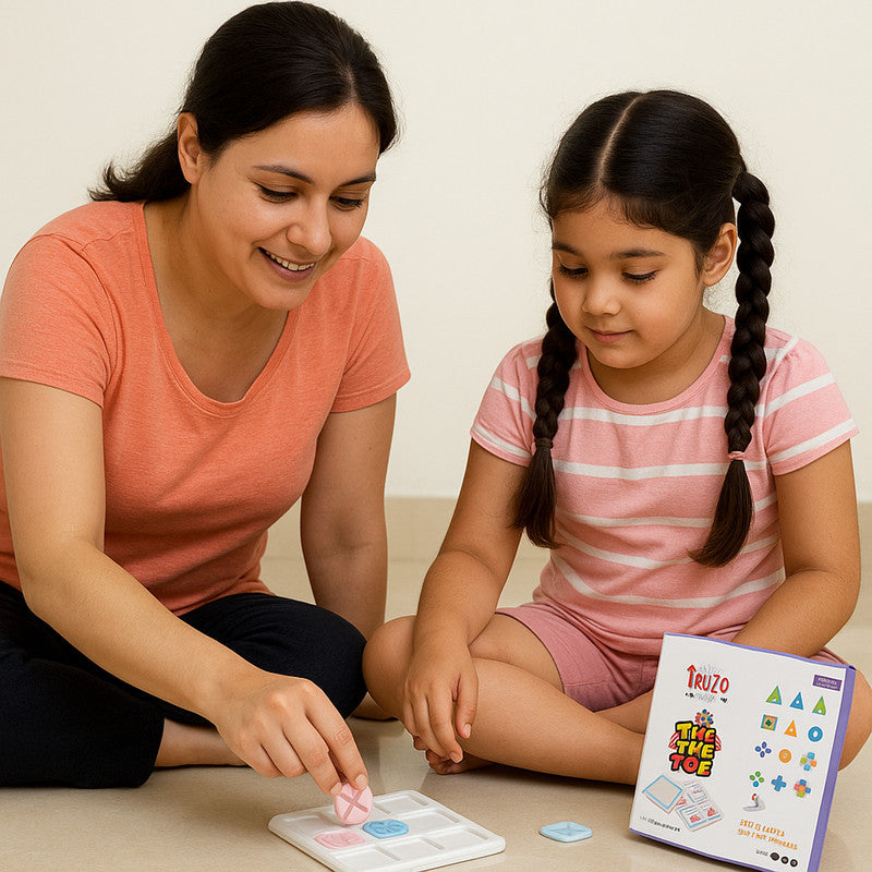 Tic Tac Toe Classic Strategy Board Game For Kids (1 Set)