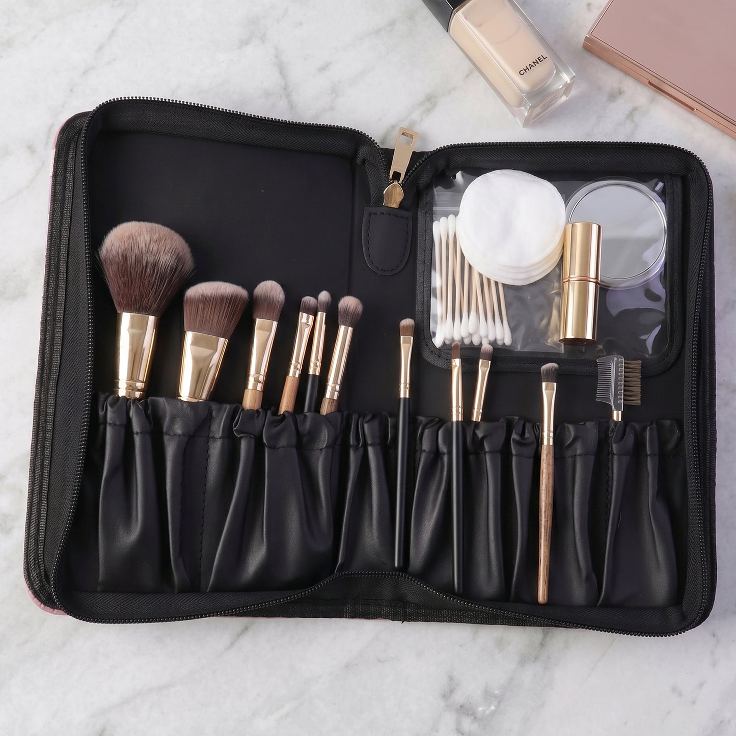 Stylish Makeup Organizer Bag 1 Pc  Premium Zippered Cosmetic Pouch