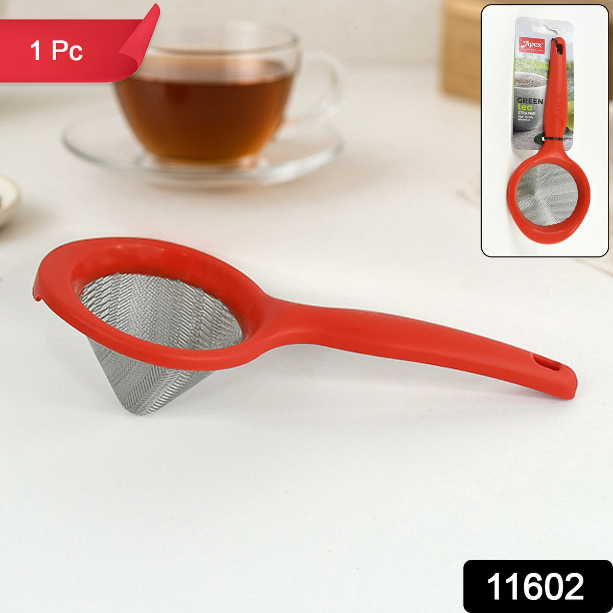 Apex Premium Green Tea Strainer With Fine Stainless Steel Mesh