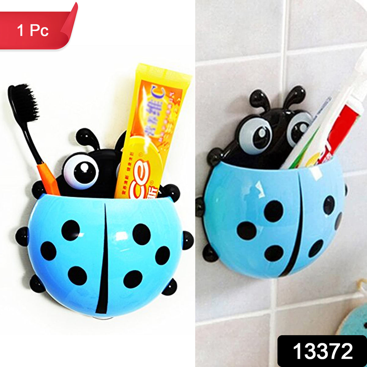 RIZQORA ladybug wall-mounted toothbrush holder