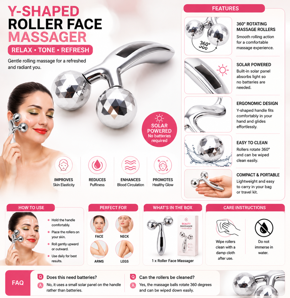 3D Roller Face & Body Massager