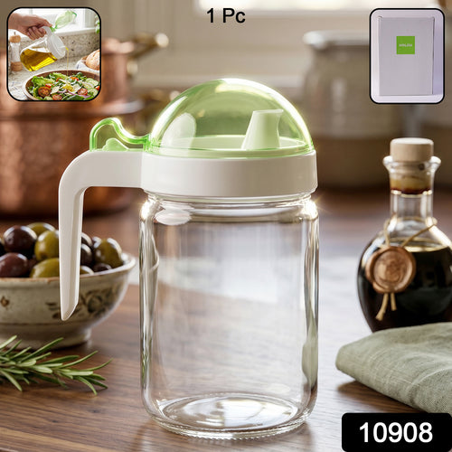 580 ML Glass Oil Dispenser Bottle with Lid & Easy Pour Spout